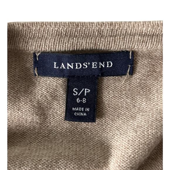 Lands End Women’s Size Small Petite US 6-8 100% Cashmere Sweater Beige - Picture 3 of 4